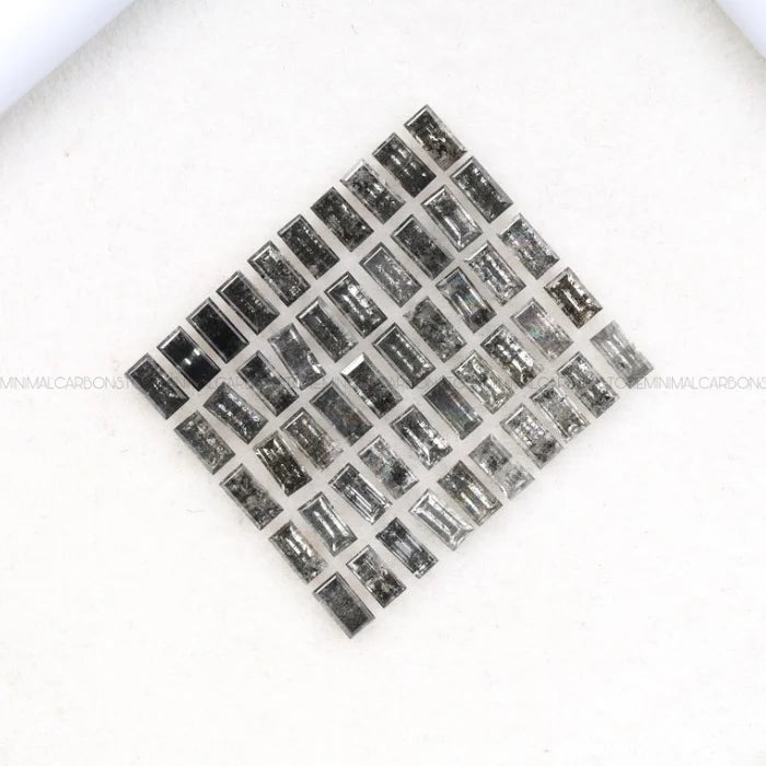 4.0 X 2.0 MM, Baguette Cut Salt And Pepper Diamond