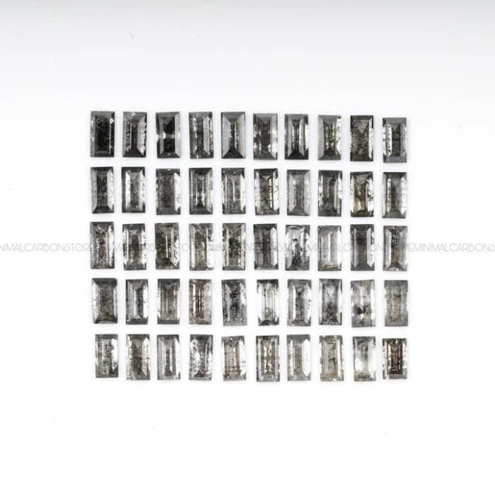 4.0 X 2.0 MM, Baguette Cut Salt And Pepper Diamond