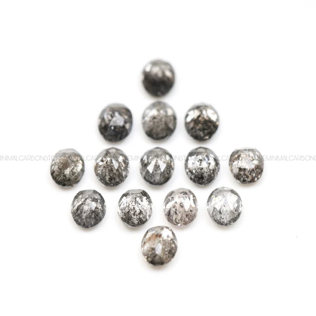 4.0 X 2.5 MM Salt and Pepper Oval Cut Diamonds