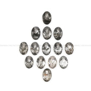 4.0 X 2.5 MM Salt and Pepper Oval Cut Diamonds - Minimal Carbon