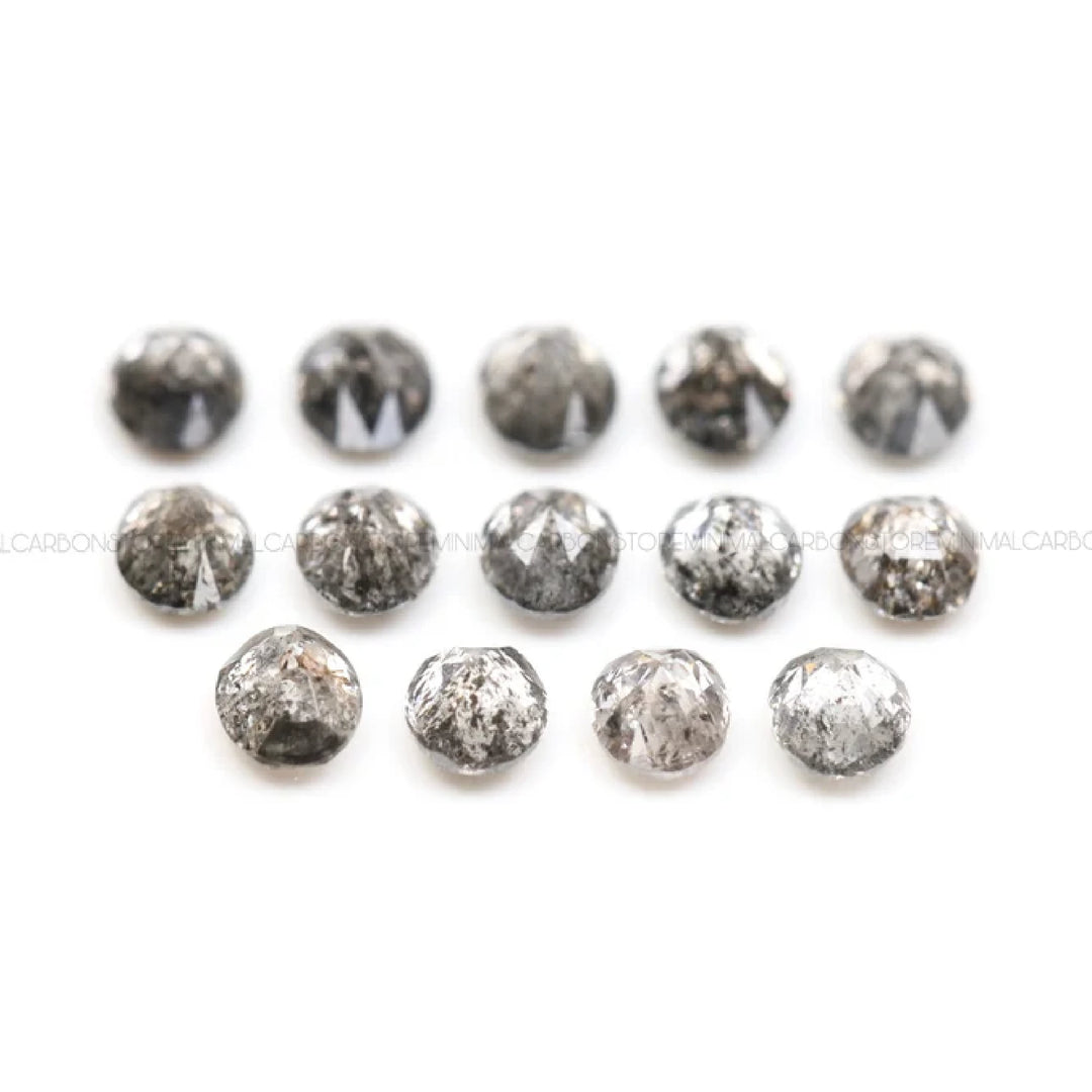 4.0 X 3.0 MM Salt and Pepper Oval Cut Diamonds