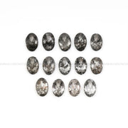 4.0 X 3.0 MM Salt and Pepper Oval Cut Diamonds