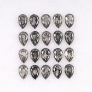 Pear Cut Natural Salt And Pepper Diamond