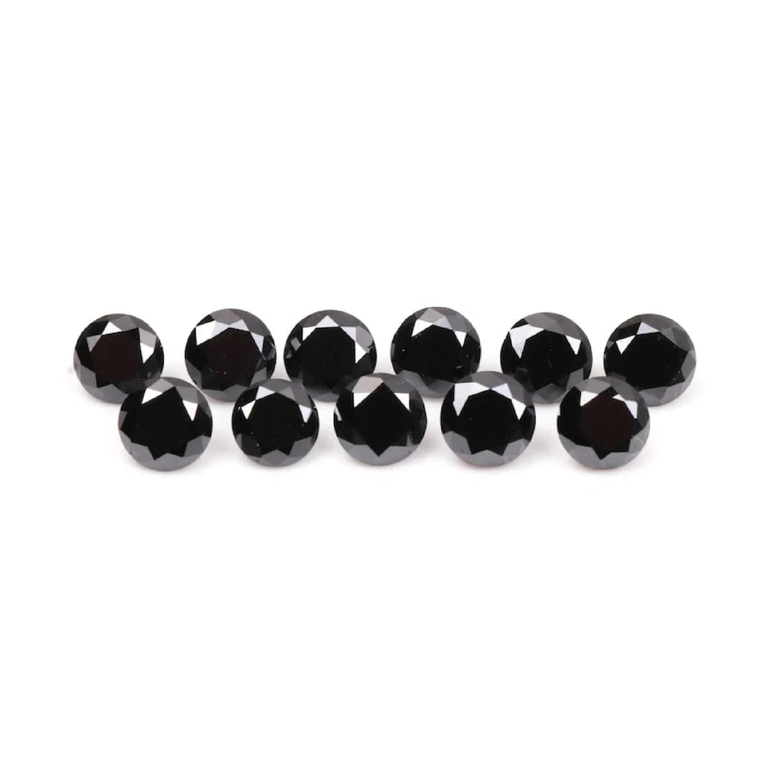4.1 to 4.5 MM Enhanced Black Round Brilliant Cut Diamonds