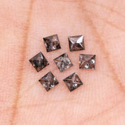 4.25 MM Princess Cut Salt And Pepper Melee Diamond | Minimal Carbon