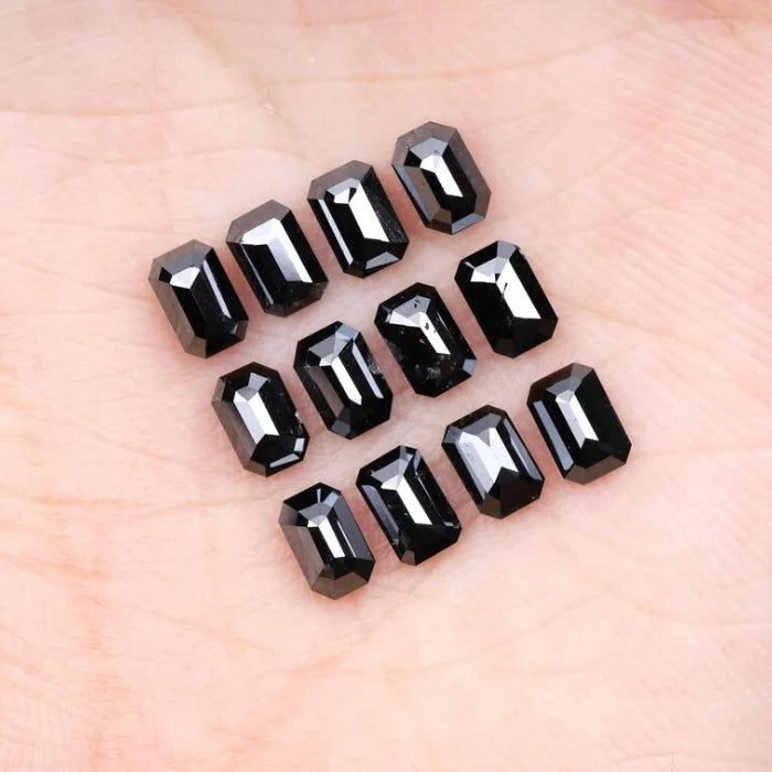 4.30 X 3.0 MM, Emerald Cut Salt And Pepper Diamond