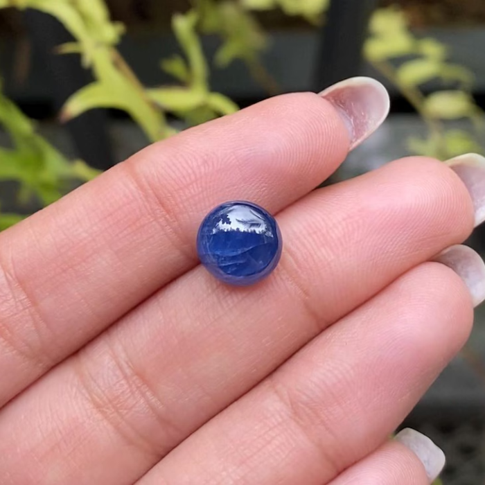 blue natural gemstone cabochon