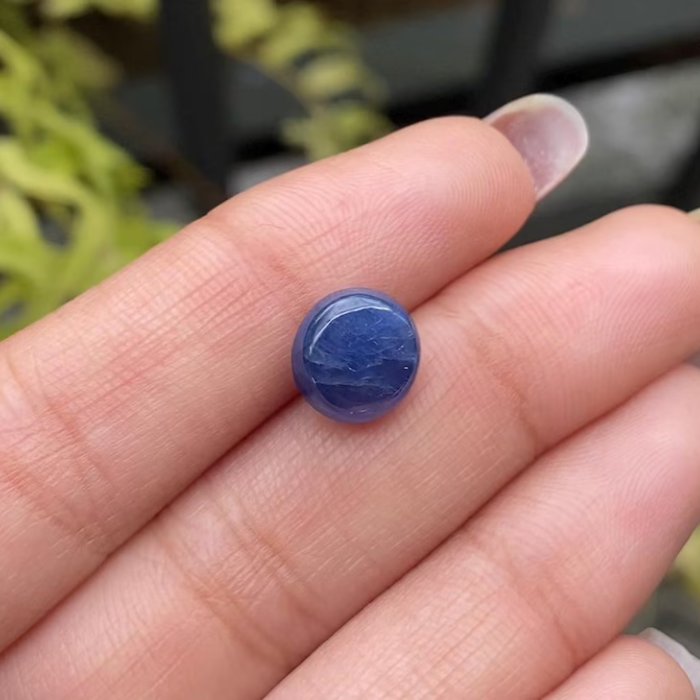 blue cabochon natural gemstone