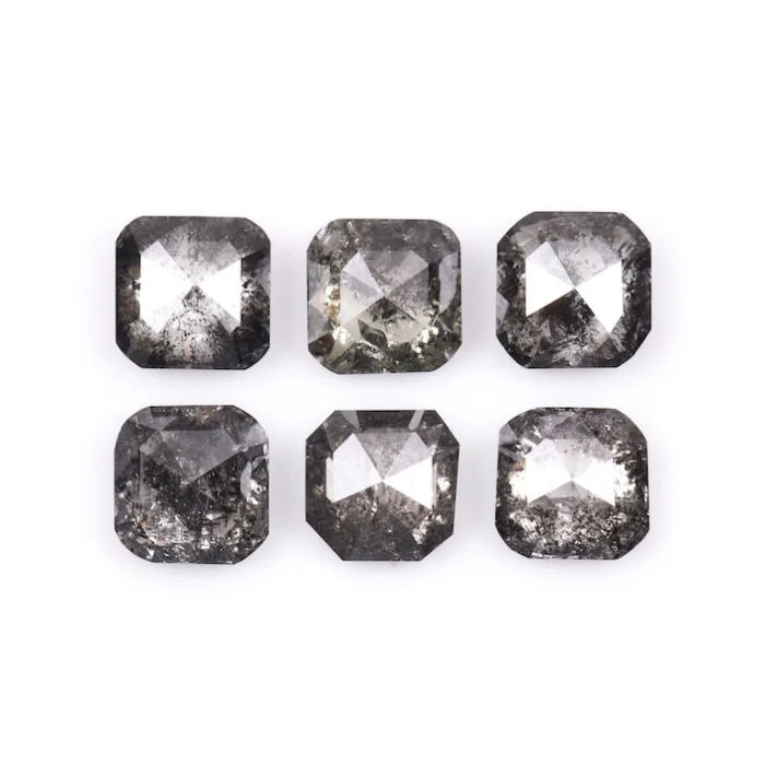 4.50 MM Cushion Cut Salt And Pepper Melee Diamond