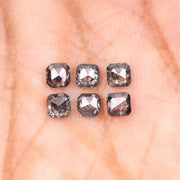 4.50 MM Cushion Cut Salt And Pepper Melee Diamond
