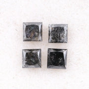 4.50 MM Princess Cut Salt And Pepper Melee Diamond | Minimal Carbon