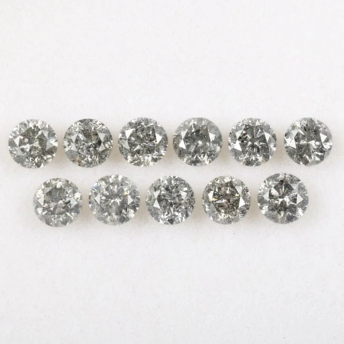 4.50 MM Round Brilliant Cut Salt & Pepper Melee Diamond