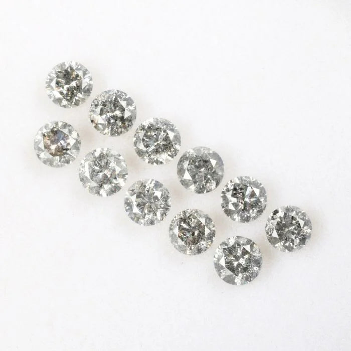 4.50 MM Round Brilliant Cut Salt & Pepper Melee Diamond