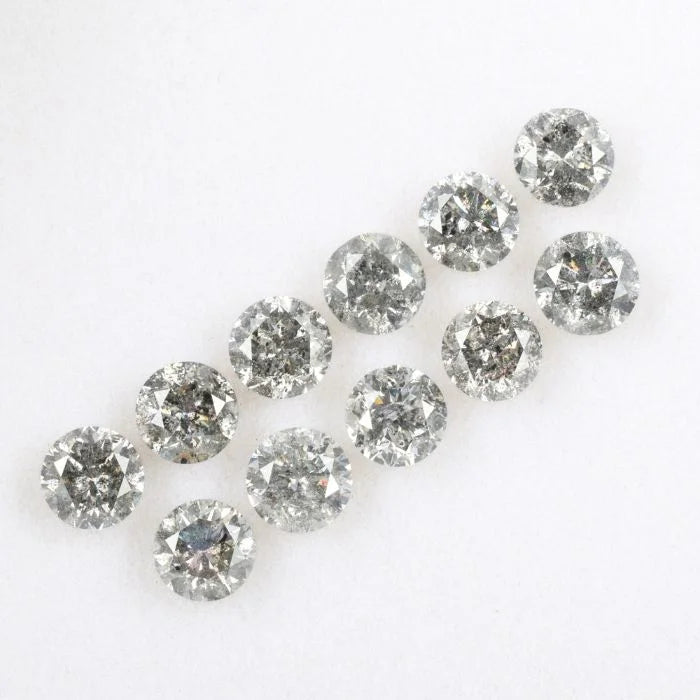 4.50 MM Round Brilliant Cut Salt & Pepper Melee Diamond