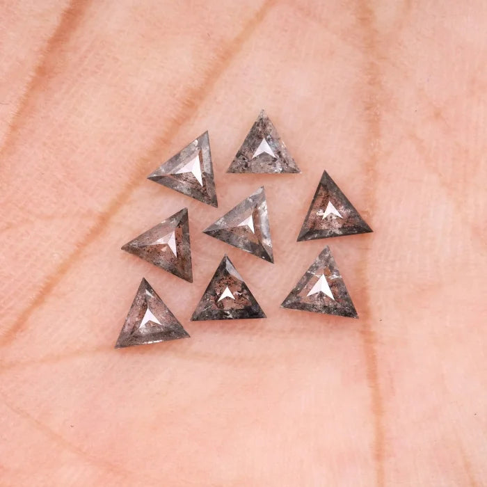 4.50 MM Triangle Cut Salt & Pepper Loose Diamond