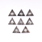 4.50 MM Triangle Cut Salt and Pepper Loose Diamond | Minimal Carbon