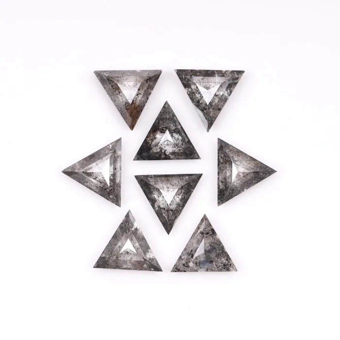 4.50 MM Triangle Cut Salt & Pepper Loose Diamond