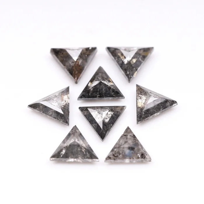 4.50 MM Triangle Cut Salt & Pepper Loose Diamond