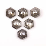 4.5 MM Salt and Pepper Hexagon Melee Diamonds