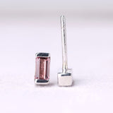Pink Tourmaline Stud Earrings
