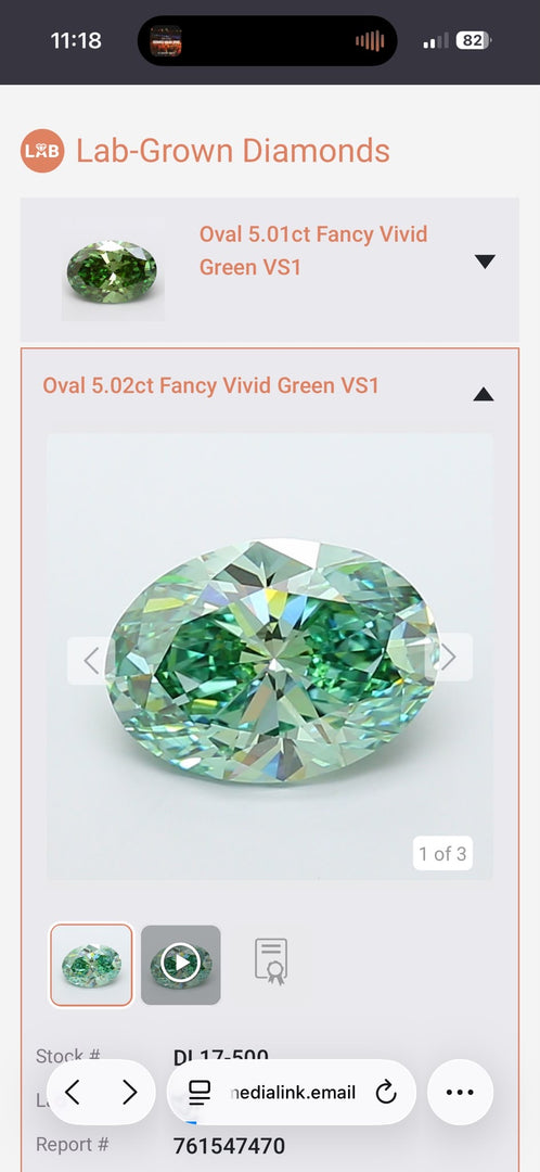Oval Green Diamond | TheMinimalCarbon