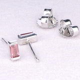 Pink Tourmaline Stud Earrings