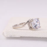 Round Brilliant Cut Tension Set Solitaire Engagement Ring