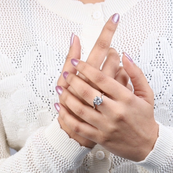 Round Lab Diamond Ring