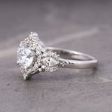 Round Brilliant Cut Halo Engagement Ring