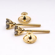 Solitaire Stud Pair - Minimal Carbon