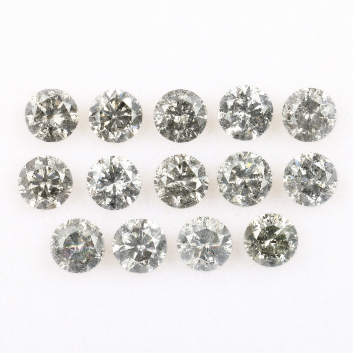 4.2 MM Salt And Pepper Round Brilliant Cut Diamond