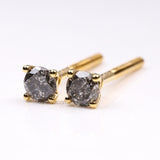 Solitaire Stud Pair - Minimal Carbon