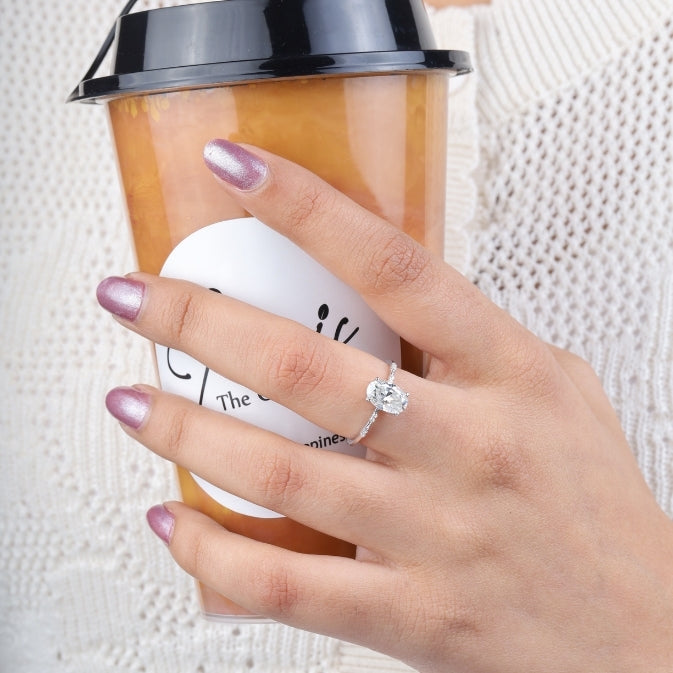 Oval Lab Diamond Engagement Ring – Timeless Wedding Ring for Women