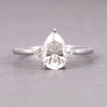 Load image into Gallery viewer,  Pear Diamond Ring | Engagement Ring For Women 
