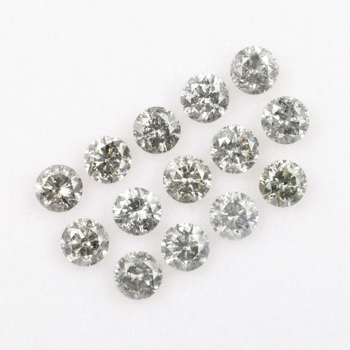 4.2 MM Salt And Pepper Round Brilliant Cut Diamond