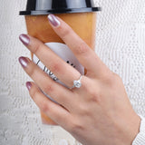 Pear Cut Lab-Grown Diamond Wedding Ring