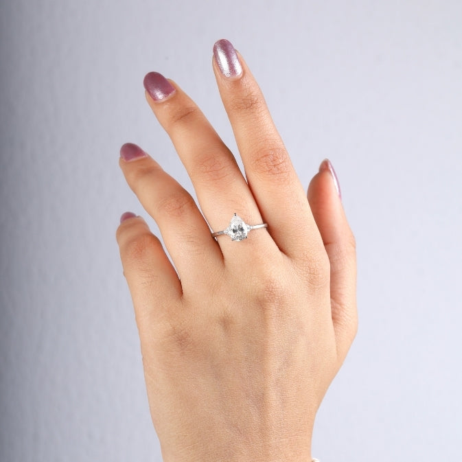 Pear Cut Lab-Grown Diamond Wedding Ring