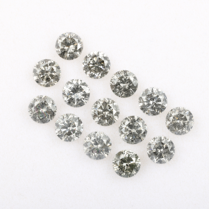 4.2 MM Salt And Pepper Round Brilliant Cut Diamond
