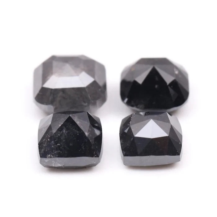 5.00 MM Cushion Cut Salt And Pepper Melee Diamond