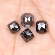 5.00 MM Cushion Cut Salt And Pepper Melee Diamond