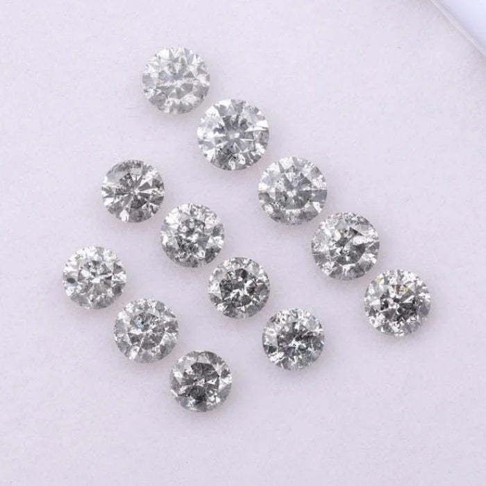 5.00 MM Round Brilliant Cut Salt & Pepper Diamond