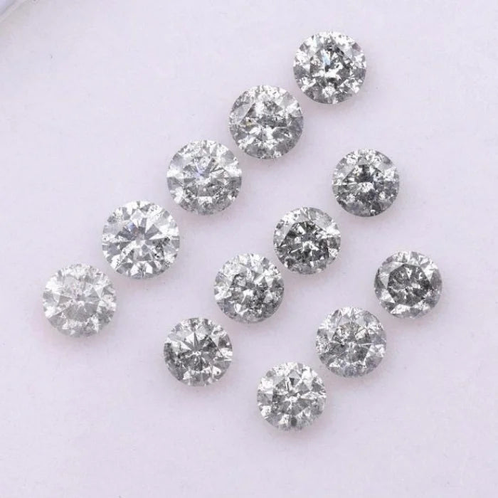 5.00 MM Round Brilliant Cut Salt & Pepper Diamond