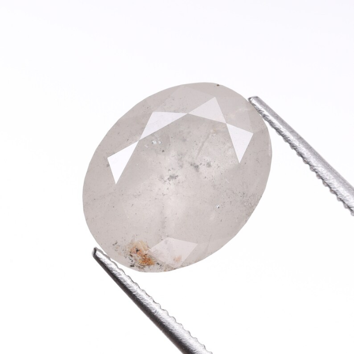 5.04 CT Oval Cut Natural Salt And Pepper Diamond