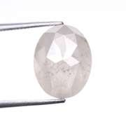 5.04 CT Oval Cut Natural Salt And Pepper Diamond