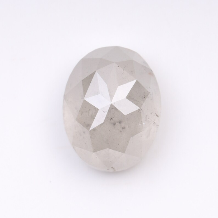 5.04 CT Oval Cut Natural Salt And Pepper Diamond