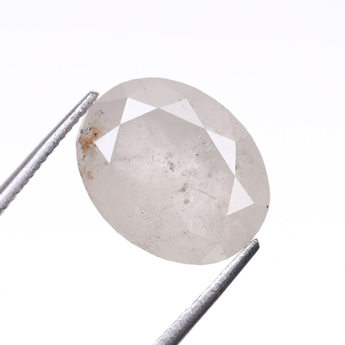 5.04 CT Oval Cut Natural Salt And Pepper Diamond
