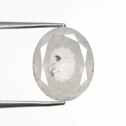 5.08 CT Oval Cut Salt and Pepper Natural Diamond