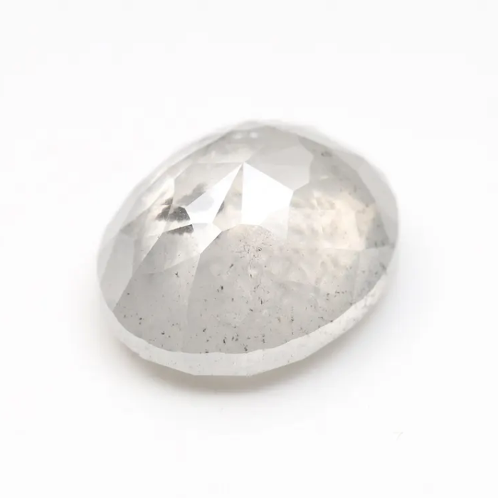5.08 CT Oval Cut Salt and Pepper Natural Diamond