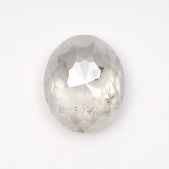 5.08 CT Oval Cut Salt and Pepper Natural Diamond