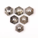 5.0 MM Salt and Pepper Hexagon Melee Diamonds